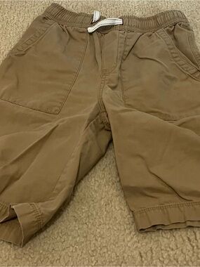 Place Elastic Waist Casual Shorts - Tan